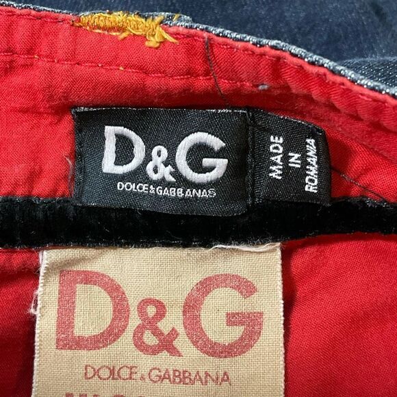 Dolce & Gabbana Y2K Wonder Vintage Denim Devotees skinny  zipper slit jeans 30 - Picture 9 of 13
